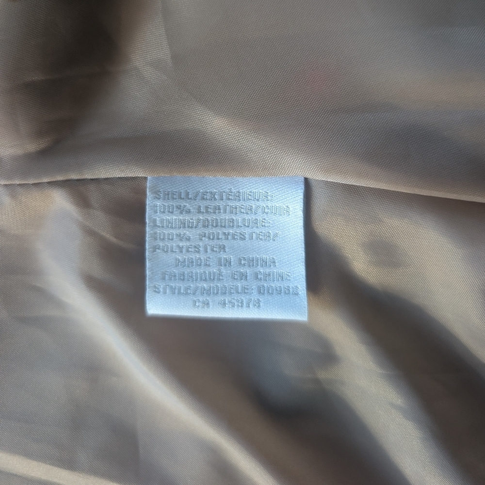 Y2K Suede Leather Tailored Blazer Beige XS - Picture 7 of 9